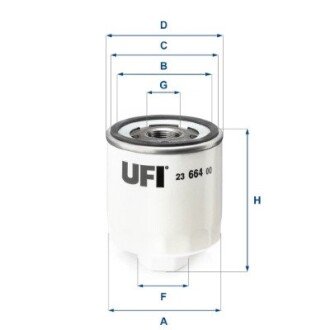 Масляний фільтр ufi 23.664.00