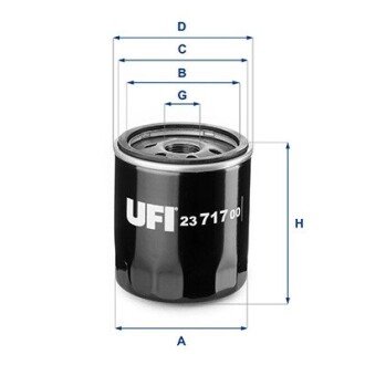 Масляный фильтр ufi 23.717.00 на Сеат Ibiza 4