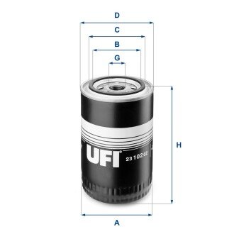 Масляний фільтр ufi 23.102.02