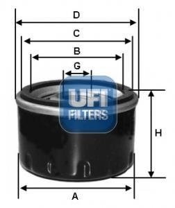 Масляний фільтр ufi 2356400 на Рено Гранд сценик 3