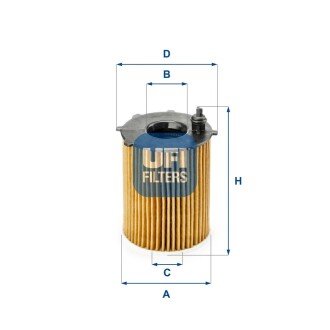 Масляний фільтр ufi 25.187.00 на Пежо 5008