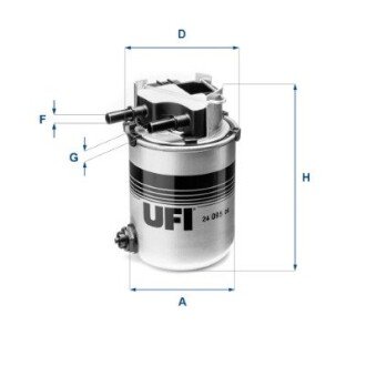 Паливний фільтр ufi 24.095.04 на Ниссан Х (икс) трейл т32