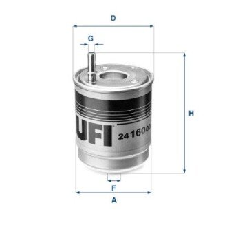 Паливний фільтр ufi filters 2416000