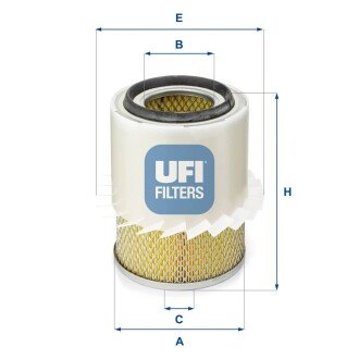 Повітряний фільтр ufi 2728200