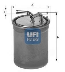 Паливний (топливный) фільтр ufi 24.016.00