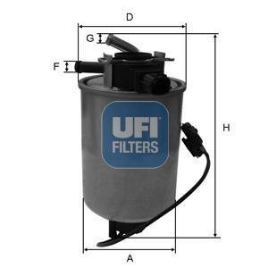 Паливний (топливный) фільтр ufi 24.018.01