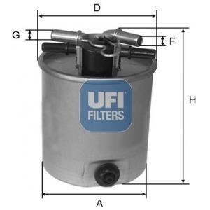 Паливний (топливный) фільтр ufi 24.026.01