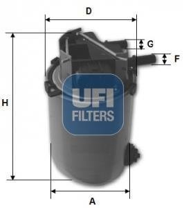 Паливний (топливный) фільтр ufi 24.061.01
