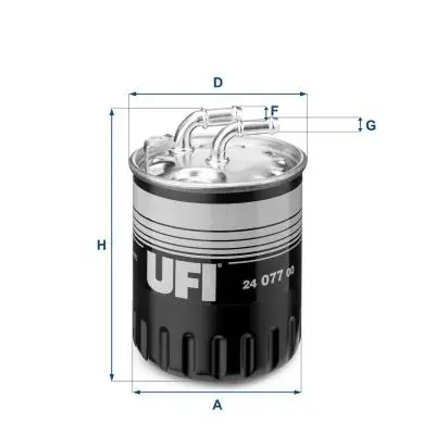 Паливний (топливный) фільтр UFI 2407700 (фото 1)