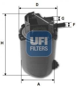 Топливный фильтр ufi 24.095.00