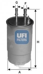 Паливний (топливный) фільтр ufi 24.117.00