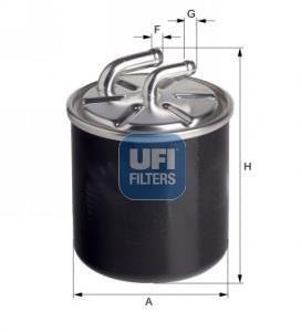 Паливний (топливный) фільтр ufi 24.126.00