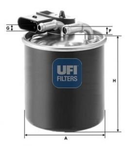 Паливний (топливный) фільтр ufi 24.150.00