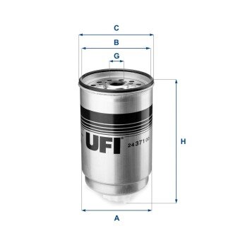 Паливний (топливный) фільтр ufi 24.371.00