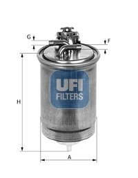 Топливный фильтр ufi 24.404.00