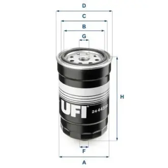 Паливний (топливный) фільтр UFI 2444300