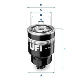 Паливний (топливный) фільтр ufi 24.444.00 на Ниссан Х (икс) трейл т30