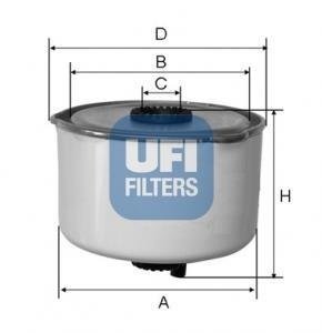Паливний (топливный) фільтр ufi 24.454.00