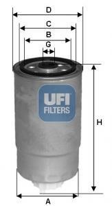 Паливний (топливный) фільтр ufi 24.528.01