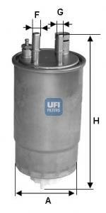 Паливний (топливный) фільтр ufi 24.ONE.00