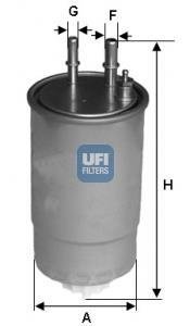 Паливний (топливный) фільтр ufi 24.ONE.01