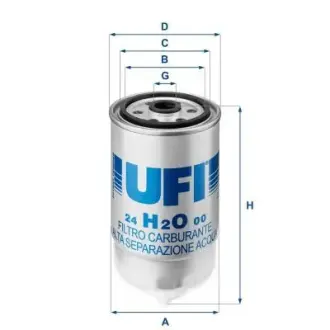 Паливний (топливный) фільтр UFI 24.H2O.00