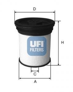 Паливний (топливный) фільтр ufi 26.019.01