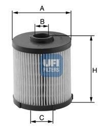 Паливний (топливный) фільтр ufi 26.021.00