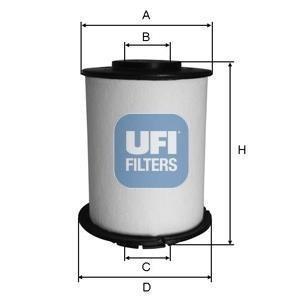 Паливний (топливный) фільтр ufi 26.033.00