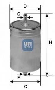 Паливний (топливный) фільтр ufi 31.583.00