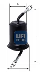 Топливный фильтр UFI 3176400