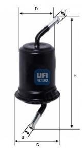 Паливний (топливный) фільтр ufi 3176400