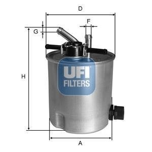 Паливний (топливный) фільтр ufi 55.394.00
