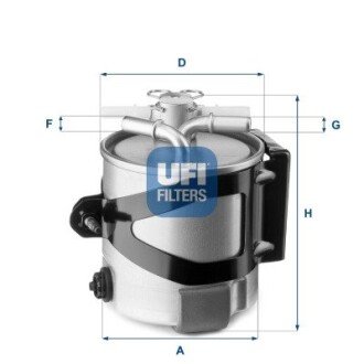 Паливний (топливный) фільтр ufi 55.430.00 на Рено Гранд Сценик