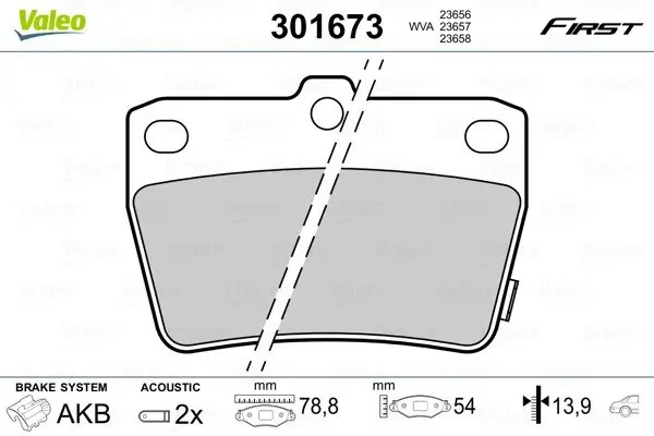Гальмівні колодки First TOYOTA Rav4 ""R ""00-05 valeo phc 301673