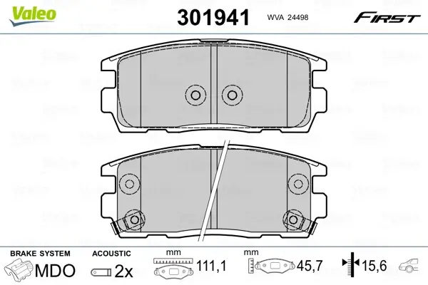 Гальмівні колодки First CHEVROLET/OPEL Captiva/Antara ""R ""06>> Valeo phc 301941 (фото 1)