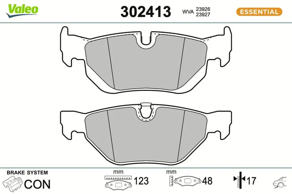 Гальмівні колодки First BMW 1/3/X1 ""R ""01-15 Valeo phc 302413 (фото 1)