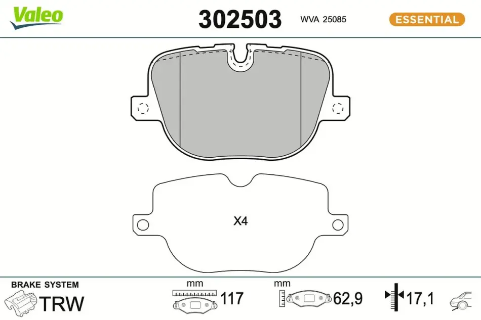 Гальмівні колодки First LAND ROVER Range Rover ""R ""05-13 Valeo phc 302503 (фото 1)
