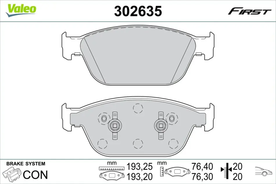 Гальмівні колодки First AUDI A8/Q5 ""F ""09-18 valeo phc ""302635"