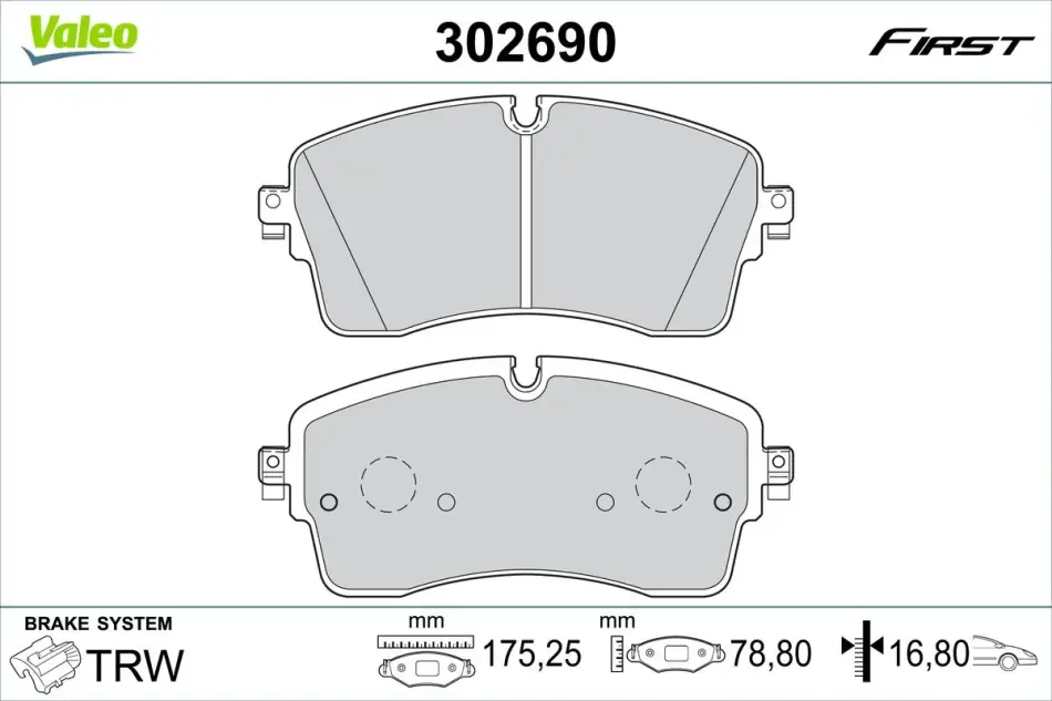 Гальмівні колодки First JAGUAR/LAND ROVER E-Pace/Range Rover ""F ""11>> valeo phc ""302690"
