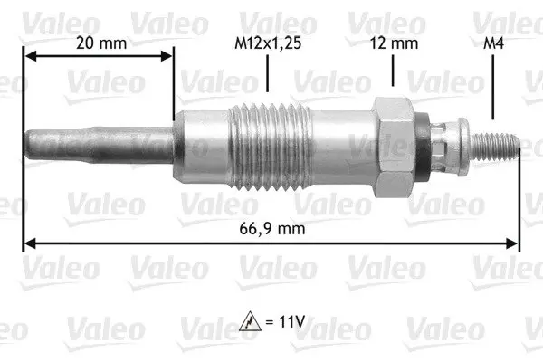 VALEO FIAT свічка розжарювання Duraterm FORD OPEL PEUGEOT RENAULT valeo phc 345111