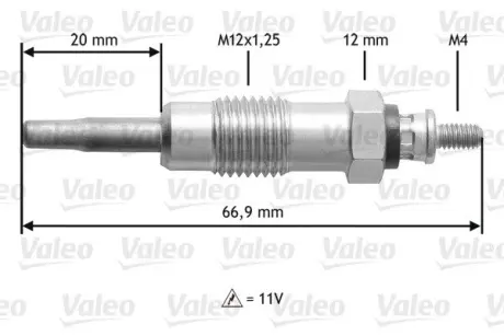 VALEO FIAT свічка розжарювання Duraterm FORD OPEL PEUGEOT RENAULT valeo phc 345111