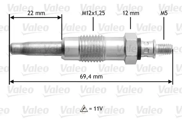 VALEO DB свічка розжарювання OM 601-603 93- valeo phc 345116