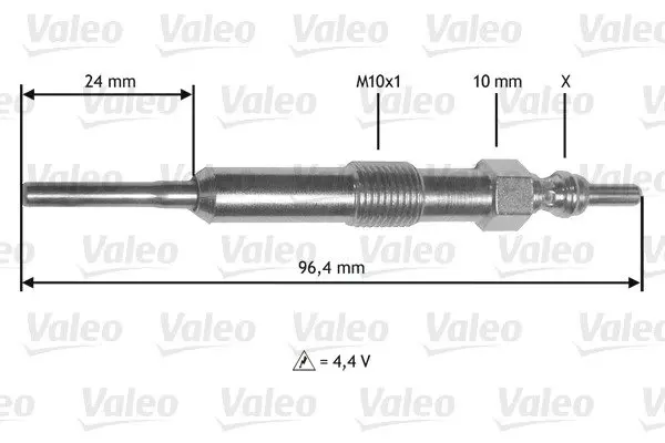 VALEO RENAULT свічка розжарювання Kangoo 1.5dCi 09-,Dacia Logan 1.5dCi 10-,Nissan Valeo phc 345171 (фото 1)