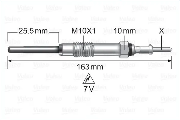 VALEO RENAULT Свічка розжарювання 7V Laguna,Master III,Trafic II,Opel Movano,Nissan 2.0/3.0dCi 07- valeo phc 345252