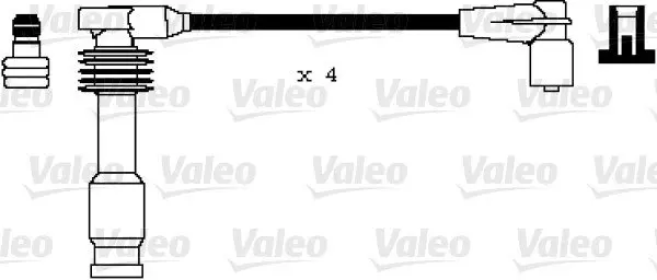 VALEO OPEL дроти високої напруги (4шт) CORSA B (S93) 1.6 i 16V (F08, F68, M68) 94-00 Valeo phc 346103 (фото 1)