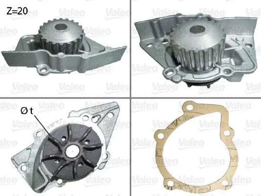VALEO CITROEN помпа води Berlingo 1.8D/1.9D/2.0,Jumper,Jumpy,Fiat Scudo,Peugeot 405,Boxer,Expert,Partner,Suzuki 96- Valeo phc 506117 (фото 1)
