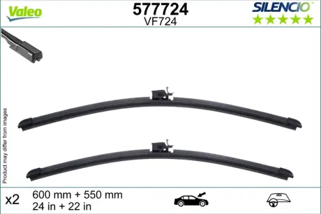Щітки склоочисника valeo phc 577724