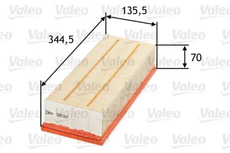Фільтр повітряний AUDI/SEAT/SKODA/VW A3/Altea/Octavia/Beetle ""1,4-2,0 ""03>> Valeo phc 585001