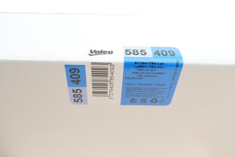 Фільтр повітряний valeo phc 585409